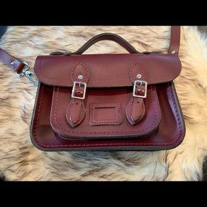 Cambridge tiny Satchel - oxford/burgundy